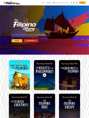 the filipino story homepage screenshot