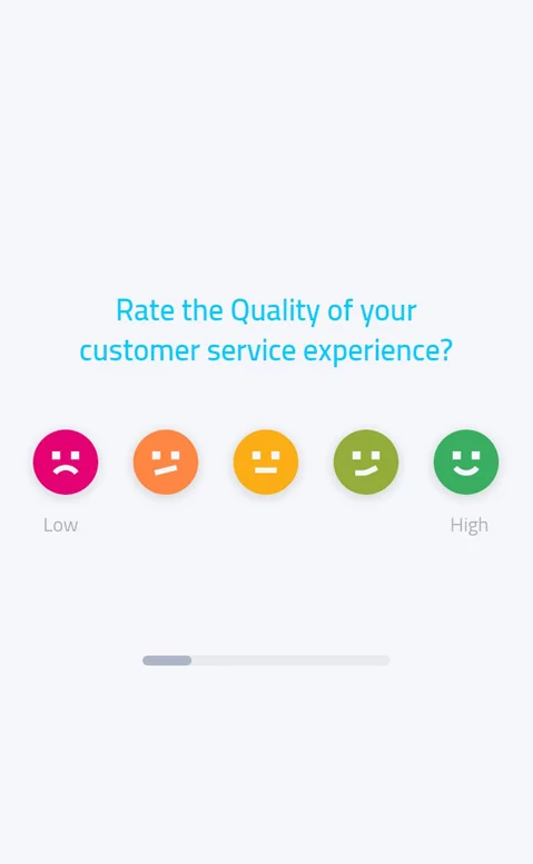 Rate the quality of your customer service experience