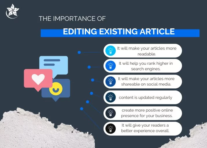 The importance of editing existing article
